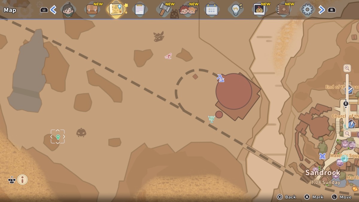 My Time at Sandrock Bogan Jack location 2